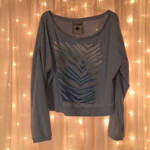 Blue Animal Print Victoria’s Secret PINK Off shldr